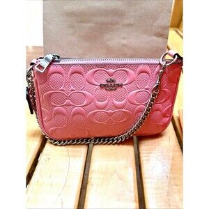 Coach Nolita 19 In Signature Leather With Heart Charm New Pink